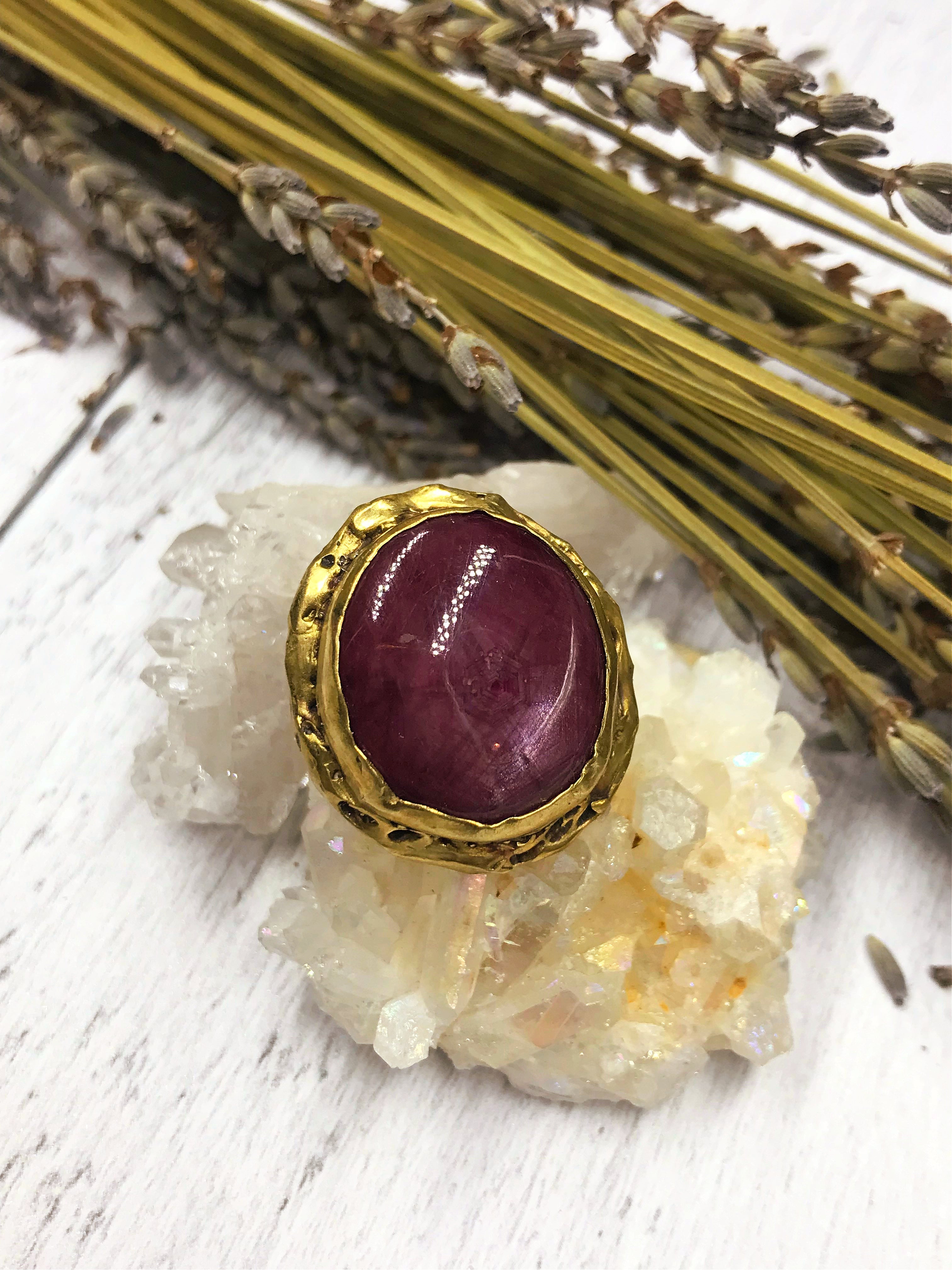 Ruby Star Sapphire Ring | Earth Sage Jewelry